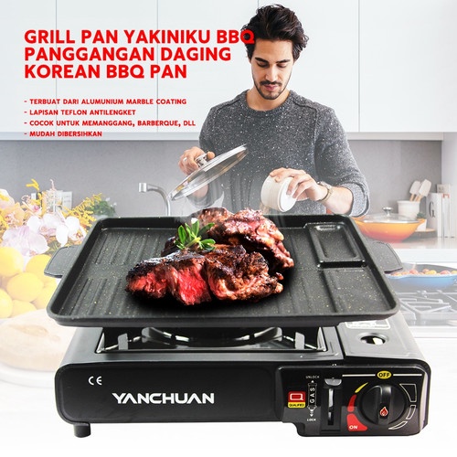 [ YAKINIKU ] UGO KOREAN BBQ Grill Pan Barbeque Alat Pemanggang / Grill Pan Yakiniku Alat Panggangan 