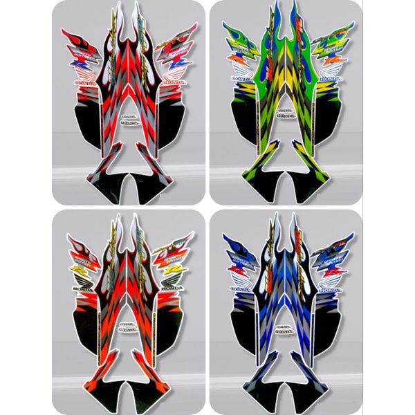 Striping Stiker Lis Les Body Motor Honda Supra Fit Sporty Spesial Edition 2006 Motif Standar Origina