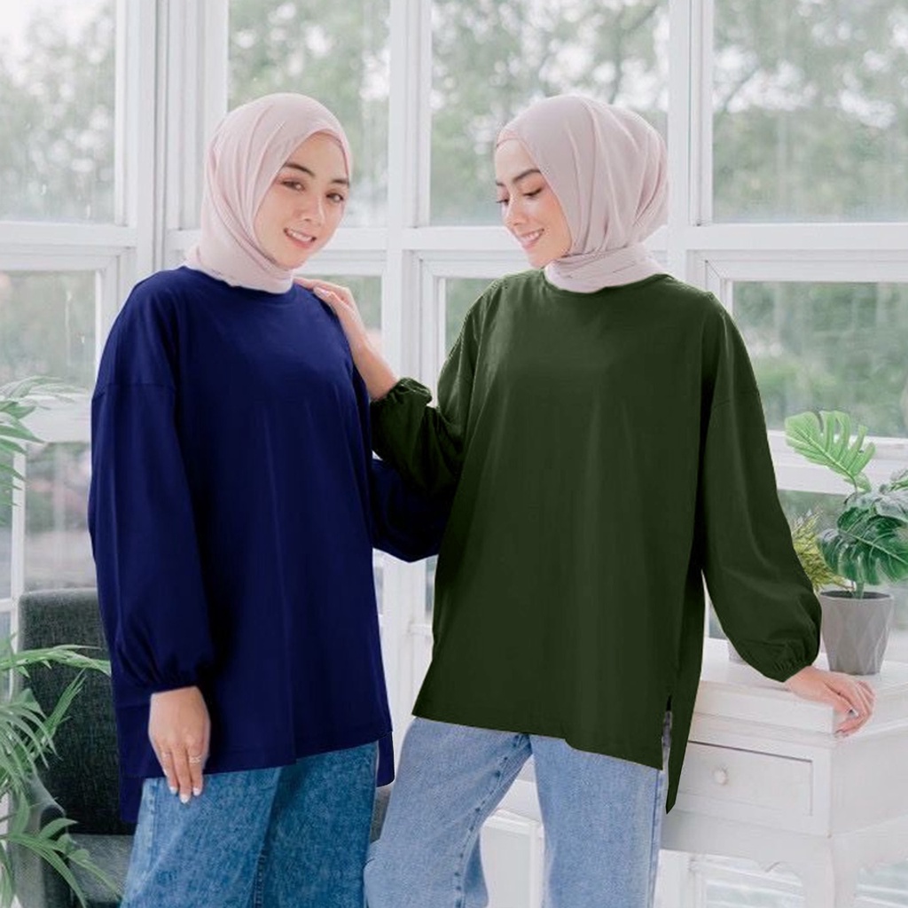 (05) ATASAN BASIC OVERSIZE KOREAN TOP KAOS JUMBO LD 128  TUNIK BABYTERRY