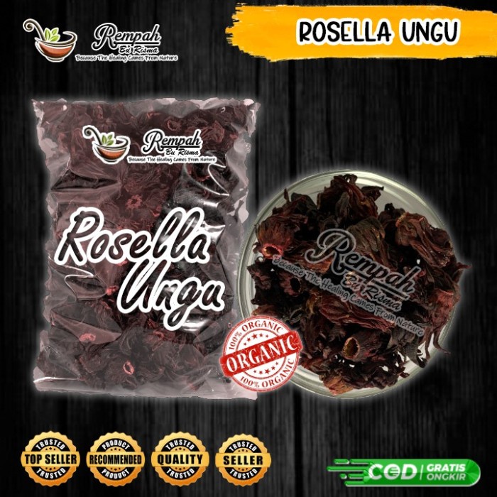 

ROSELLA UNGU 500 GRAM PREMIUM - BUNGA ROSELLA UNGU KERING