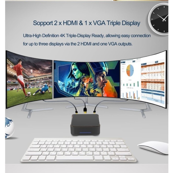 Mini Pc GK3 Pro / GK3V Pro 8+256GB SSD Intel Celeron N5105 UHD Graphics Windows 11 Pro