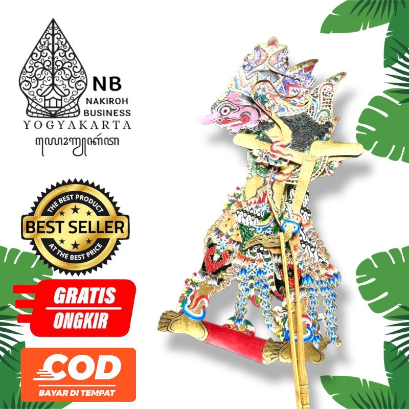 NAKIROHBUSINESS Wayang KULIT SAPI Asli RAHWANA Rahwana 60cm