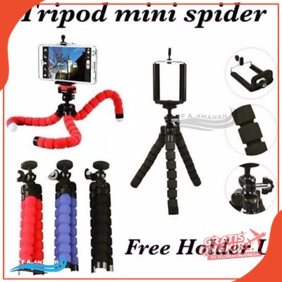 TRIPOD MINI SPIDER HOLDER HP MNI SPIDER BISA LIPAT  free clip u