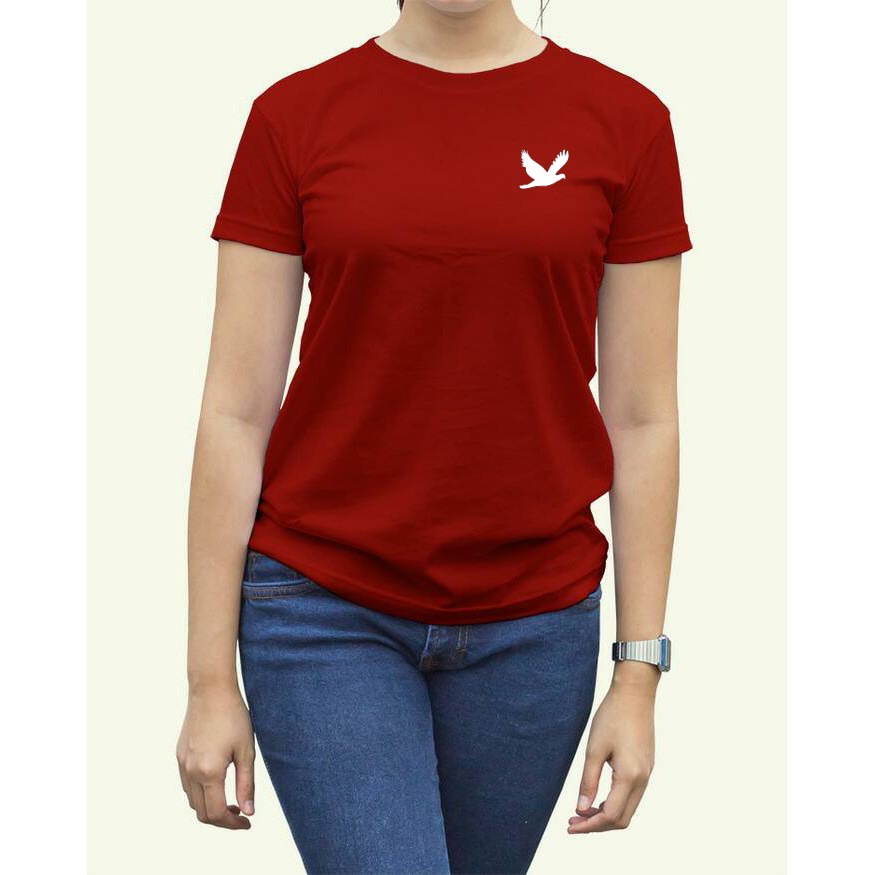 GSC - Kaos oneck bird , 1kg muat 7pcs , bahan spandex , fit to L