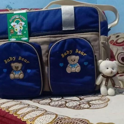 tas bayi besar /tas perlengkapan bayi - navy cream