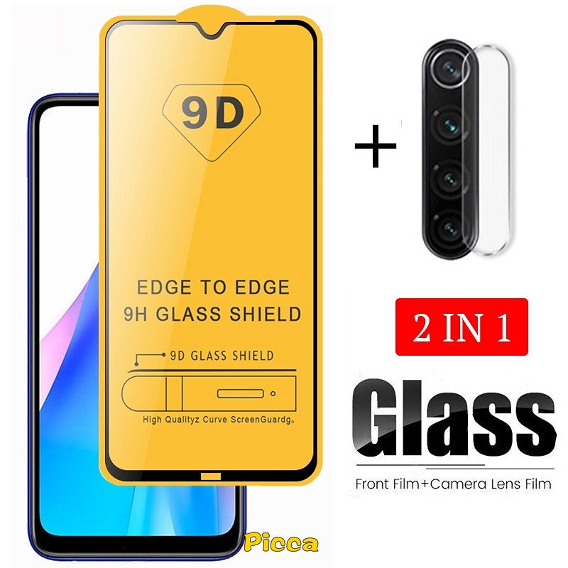 Tempered Glass Film Carbon Fiber 2 In 1 Untuk Infinix Smart 6 5 4 Infinix Hot 9 11 10 Play 8 11S NFC 10T 10Lite Note 8 10 pro