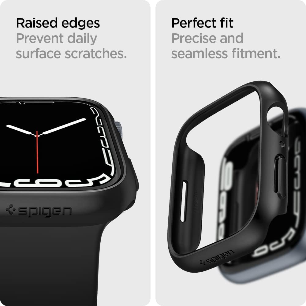 Spigen Hard Case PC Cover Proteksi Apple Watch Seri 8 / 7 / 6 / 5 / 41mm / 44mm / 40mm Dengan Frame Bumper