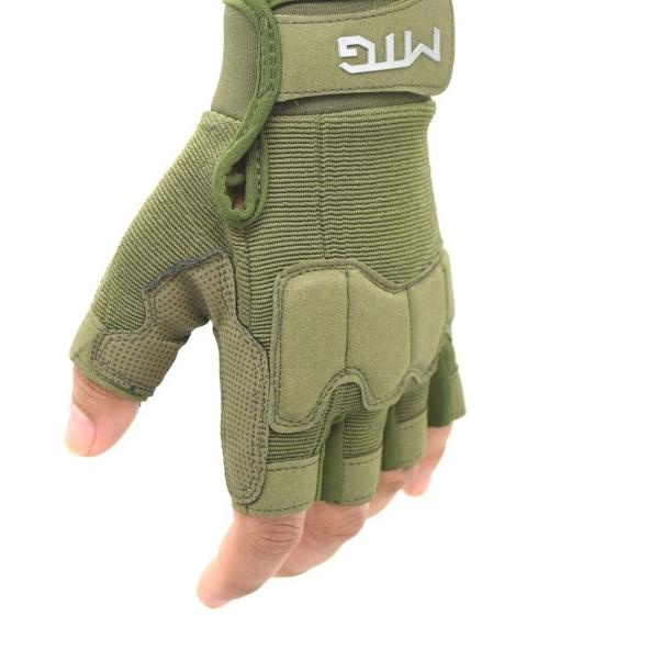 Sarung Tangan Rider Kulit MTG004 Gloves Pendek Hijau/ Pengendara Motor - Hijau, M
