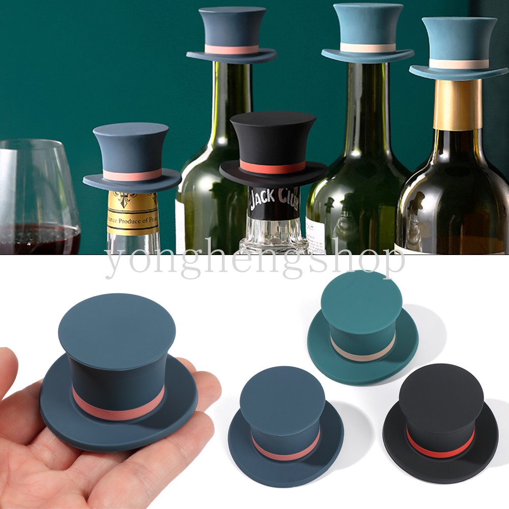 Stopper Botol Wine / Champagne / Bir Bentuk Topi Bahan Silikon Anti Bocor