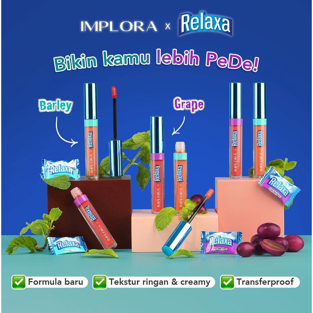 Implora x Relaxa Matte Lipcream Barley Grape Lip Cream Limited Edition