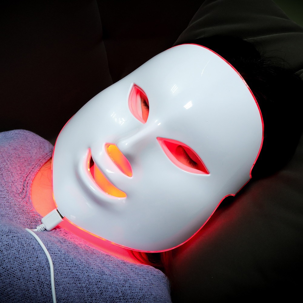 【1-3 Days Delivery】Foreverlily 7 Led Facial Mask Masker LED PDT LIGHT 7IN1 LED MASK Masker Light 7 Warna Led Mask Photon Therapy Alat Perawatan Wajah Penggunaan Pengisian Daya 7 Colors Led Masker Wajah