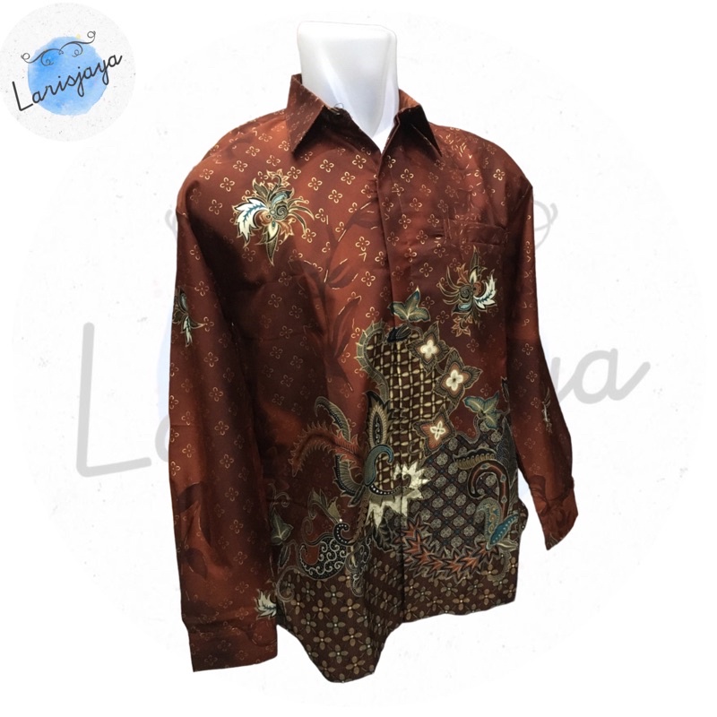 Kemeja Batik Pria Lengan Panjang Premium / Batik Prada