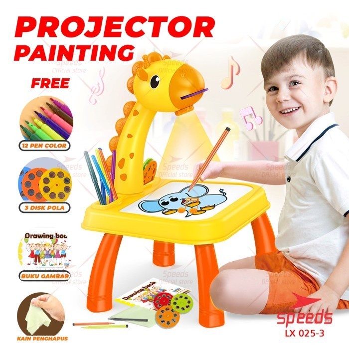 COD | Mainan Meja Gambar Anak Proyektor Meja Belajar Proyektor Anak