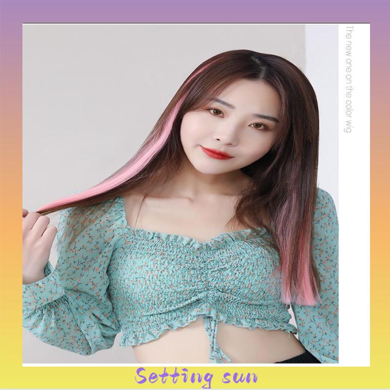 Wig Rambut Palsu Colourful Extention Wig Rambut Palsu Wanita Aksesoris Wanita TN