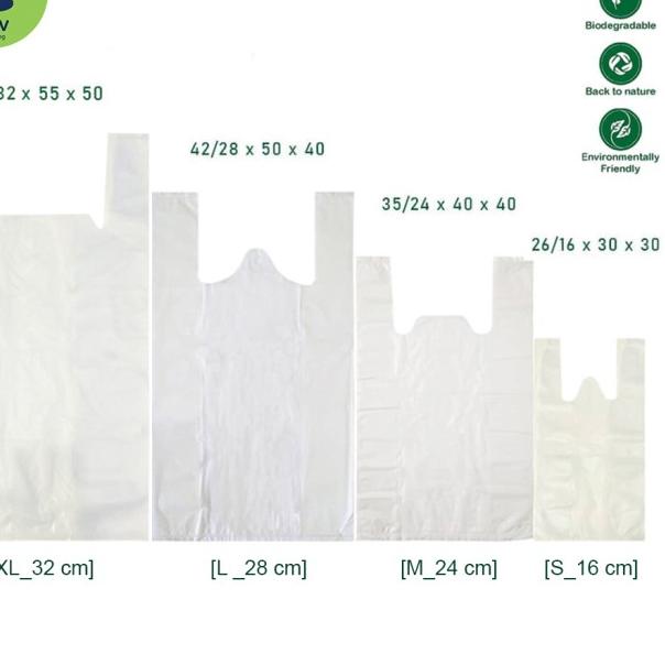 

Kantong Plastik Singkong Polos (Large) / Cassava Bag BIODEGRADABLE