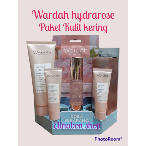 Wardah Hydrarose Paket Perawatan Kulit Kering Bonus Masker