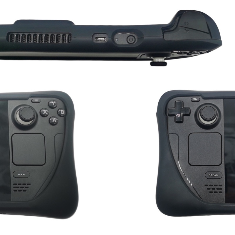 Btsg Untuk Steam Deck Silicone Cover Dengan Holder Penyangga Joystick Caps Gamepad Housing