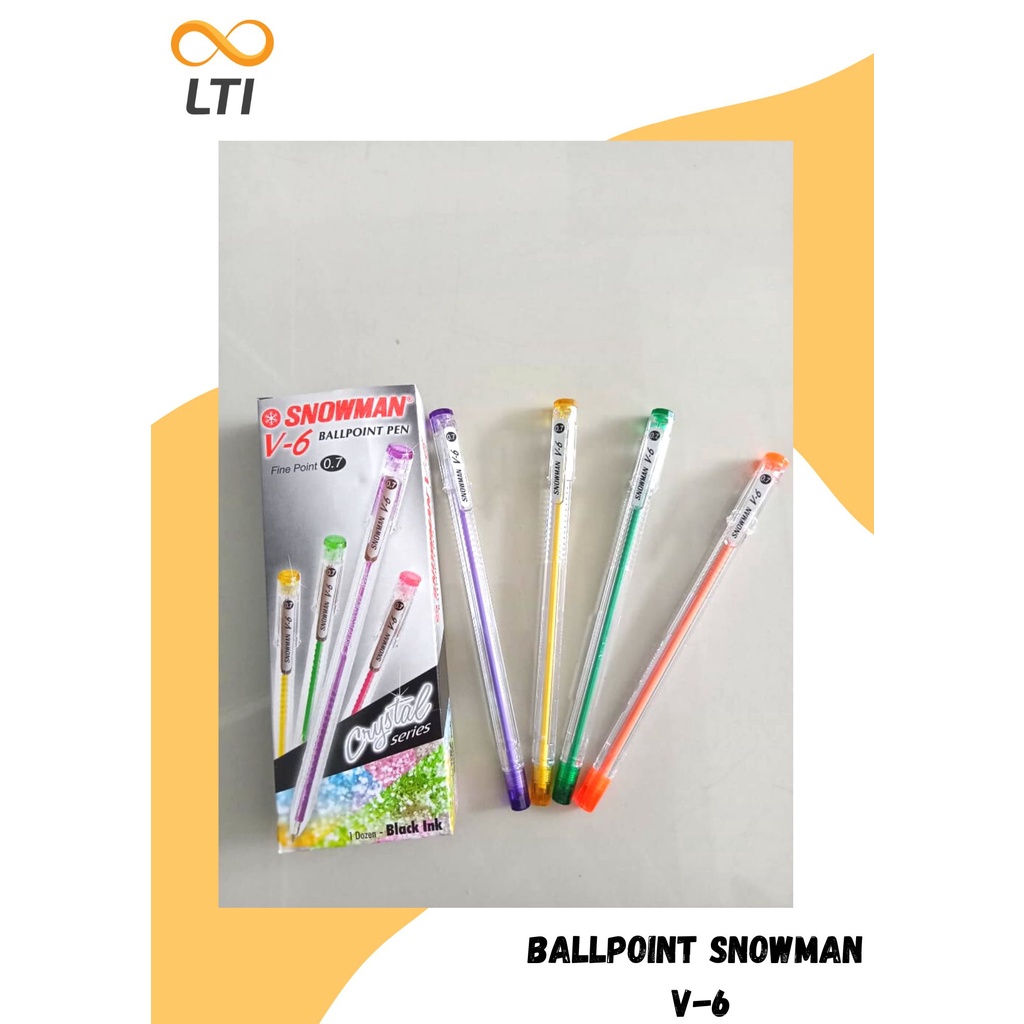 

Pulpen Ballpoint Snowman V-6 Bolpen Semi Gel / PCS - HEMAT