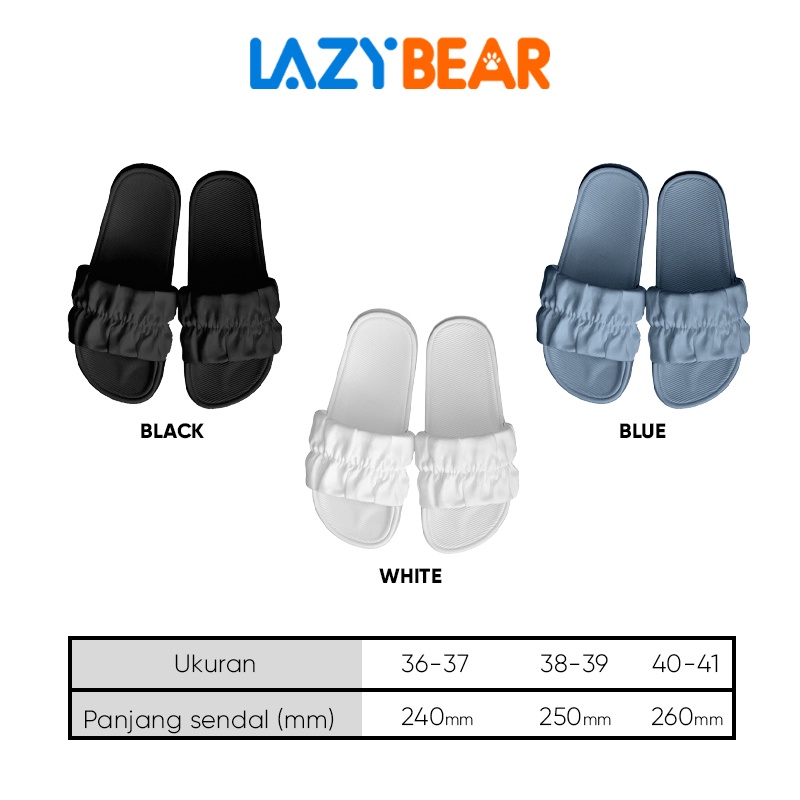 Lazy Bear Balance Sandal Slop Wanita /Sendal Jelly Serut / Karet Jelly Import Sendal / Kokop Motif Serut jelly Slip-On Santai /Karet Elastis Balance Sendal / H18 Sandal Korea Slipper /Sendal Jelly Korea /Sendal Serut Wanita Korea