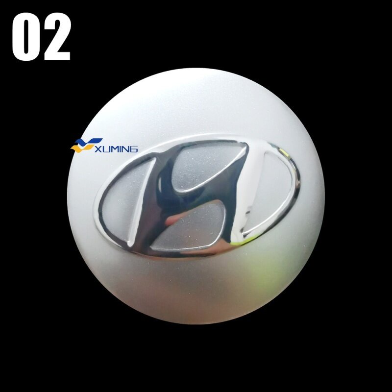 Xuming 4Pcs / Set Stiker Emblem Logo Hyundai 56mm Untuk Hub Tengah Velg Mobil