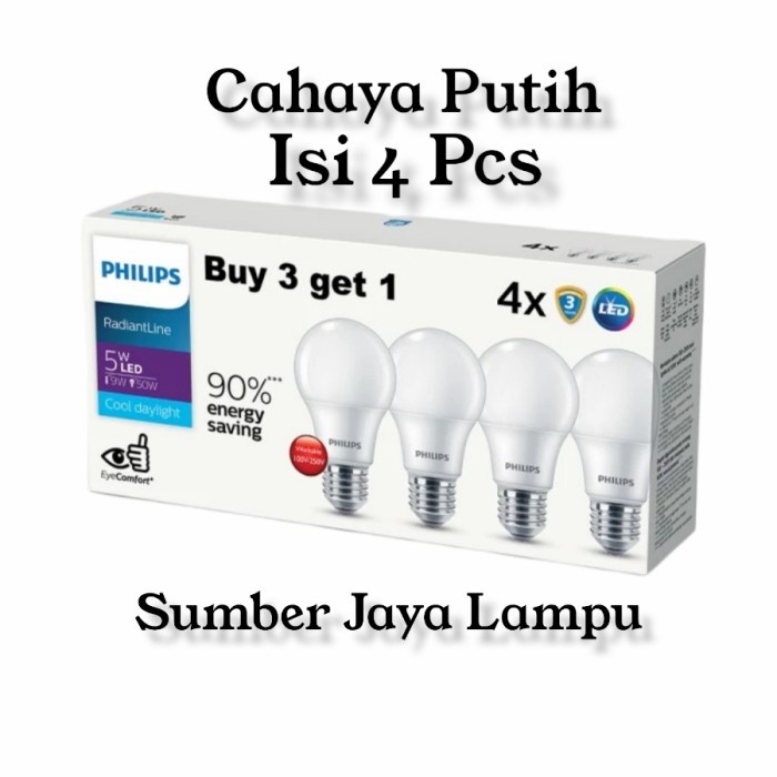 Smart Lamp Lampu Led Philips Radiantline Multipack 3+1