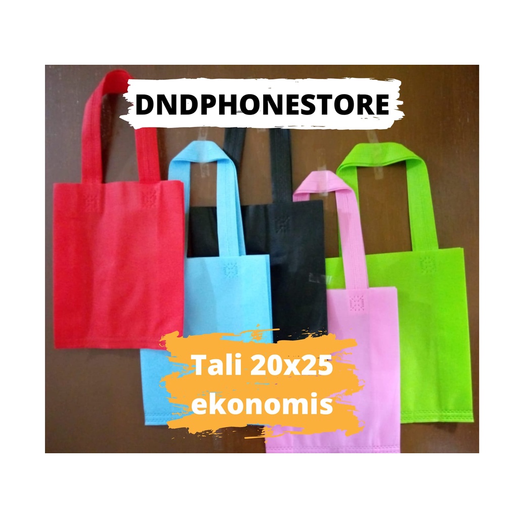 Tas Spunbond Tali 20x25x8 ekonomis 70gsm perlusin / Goodie Bag