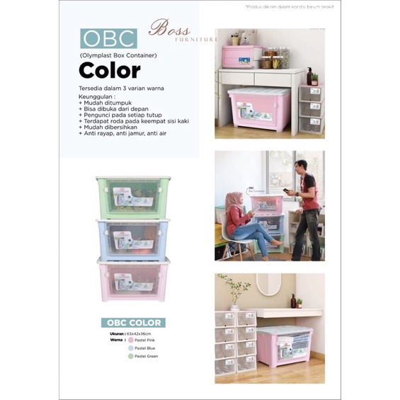 Lemari Plastik OBC Olymplast Box Container Rak Serbaguna