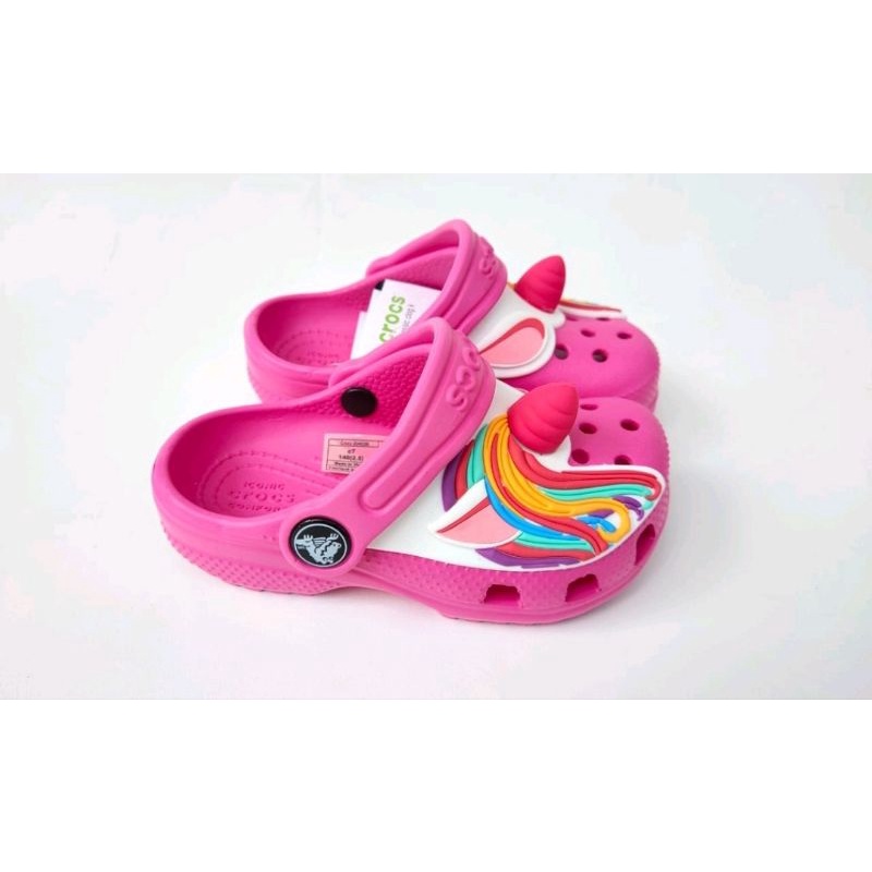 Crocs unicorn tanduk / Sandal anak crocs unicorn
