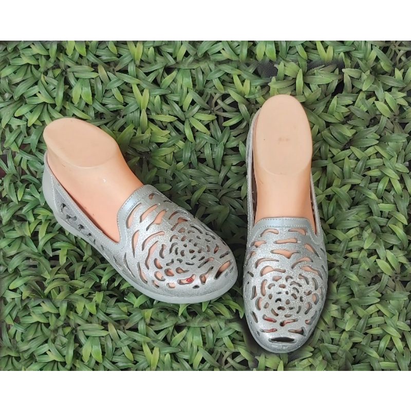 Sepatu Karet Wanita Q1922 Party Slip On Jelly Shoes Empuk High Quality Anti Selip