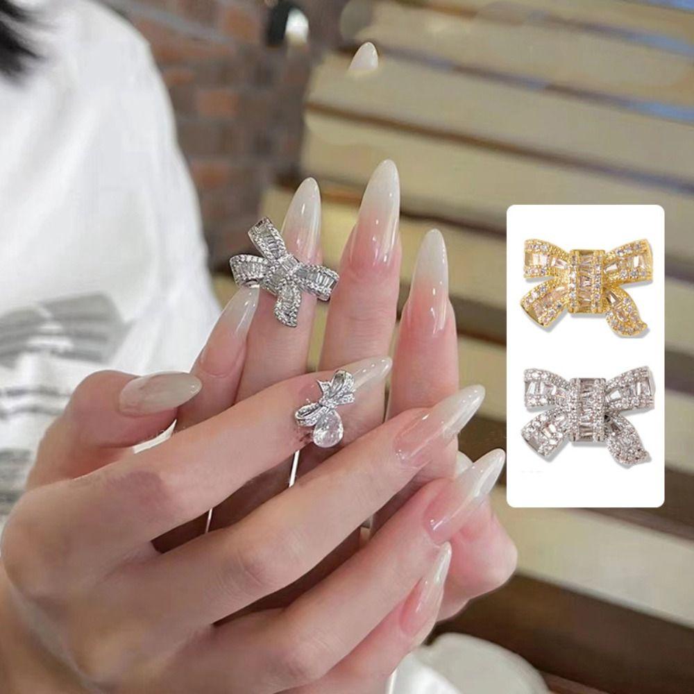Mxbeauty Kuku Berlian Imitasi Kualitas Tinggi Bergaya Vintage Mewah High-end Logam Flash Shiny Crystal Nail Art Jewelry