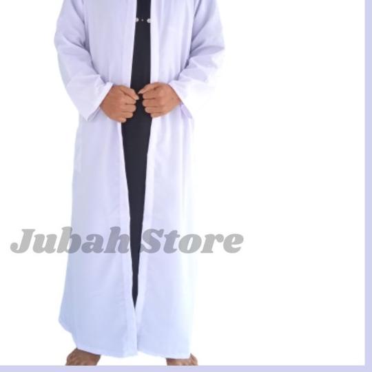 [] JUBAH BELAH / JUBAH LUARAN AL - HARBI / JUBAH HABIB / JUBAH PRIA - M, Hitam