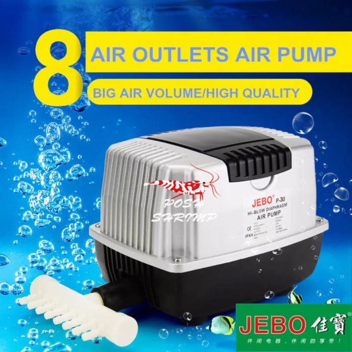 JEBO P30 P-30 Pompa Udara Aerator Air Pump Aerator Aquarium Kolam Ikan