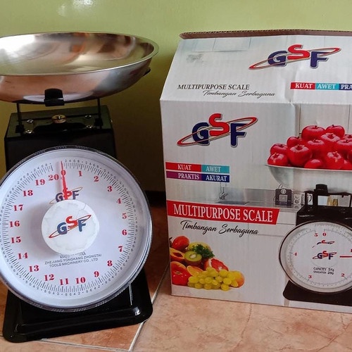 Timbangan Analog Manual GSF/cr0nw 20 Kg - Timbangan Buah GSF ORI