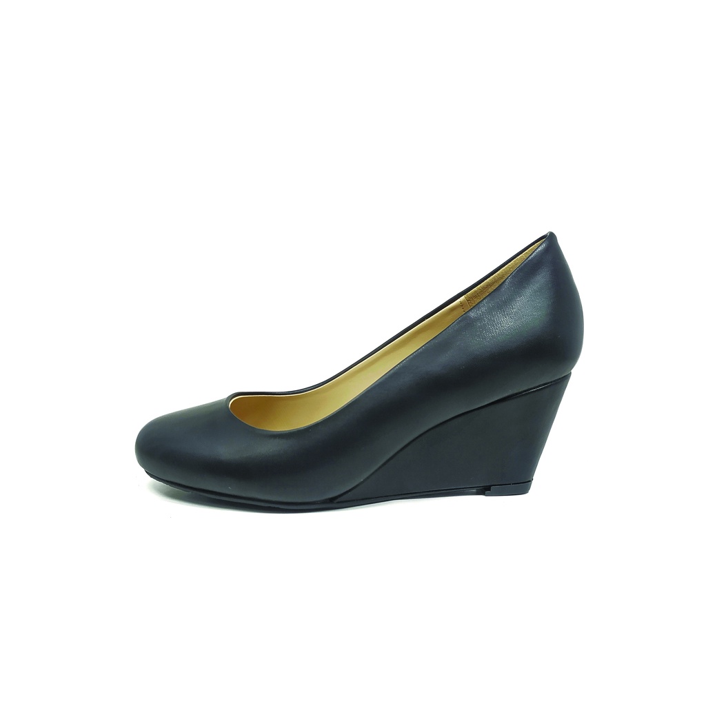 Workswell Sepatu Kerja Wanita Wedges 7cm Kode 6506 Hitam Doff