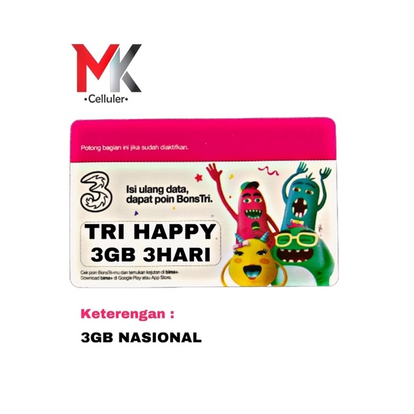 Vocer TRI HAPPY 3GB 3HARI