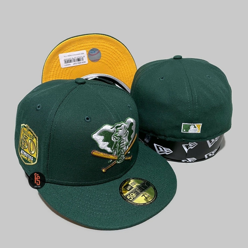 TOPI NEW ERA ORIGINAL 5950 50TH OAKLAND ATHLETICS DARK GREEN