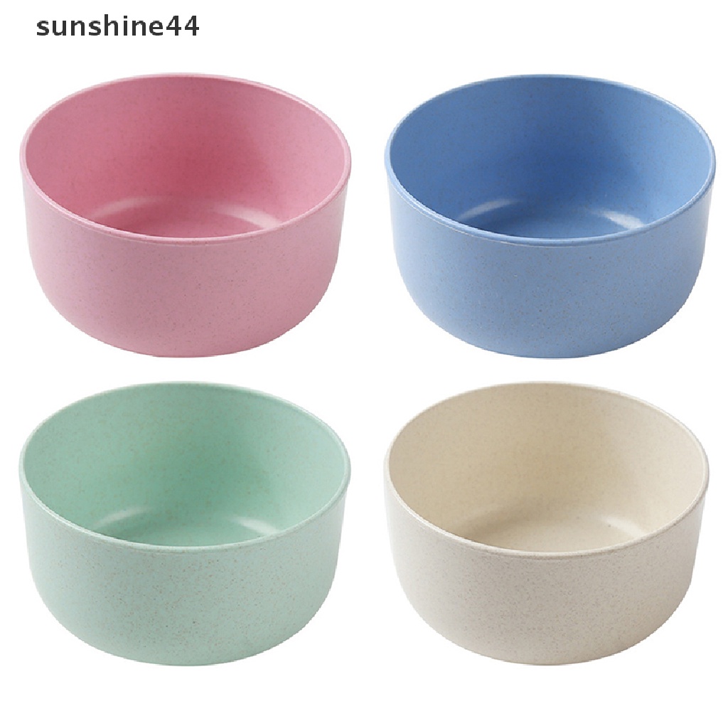 Sunshine 4pcs / Set Mangkuk Wheat Straw Food Grade Untuk Peralatan Makan