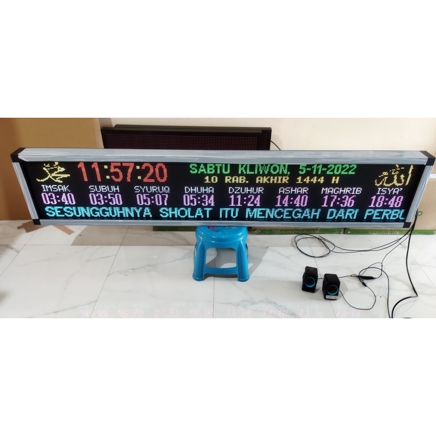 Jadwal Sholat Rgb 40x200cm P5 Wifi Android Plus Auto Tartil Auto Sound