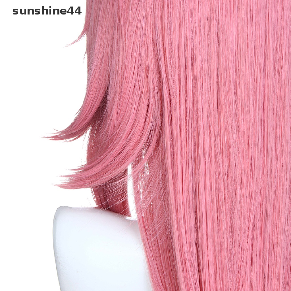 Sunshine Wig / Rambut Palsu Panjang 80cm Warna Pink Tahan Panas Untuk Cosplay