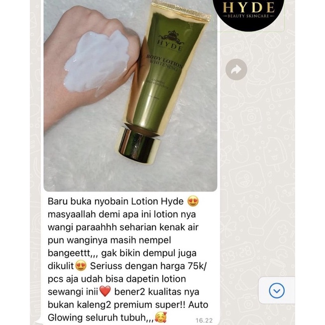 PAKET BODY LOTION HYDE BEAUTY SKINCARE BODY SCRUB HYDE SABUN HYDE LOTION HYDE ORIGINAL