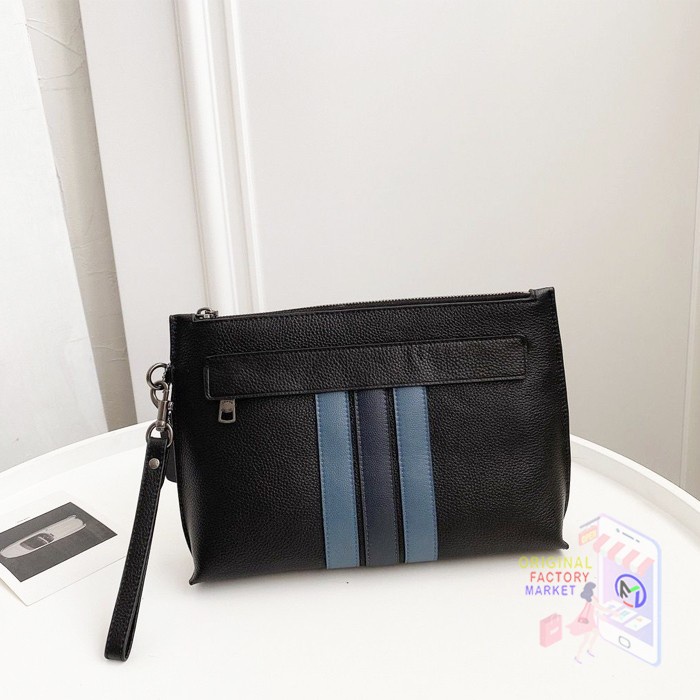 Clutch Pria Tas Coach Pouch Striped Spell Big Clutch Original Coach F31514
