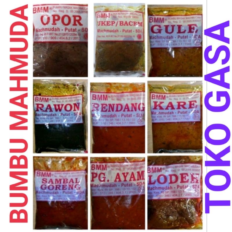 

Bumbu Masak Dapur Instan Terlaris BMM mahmudah/SAMBAL PECEL KEDIRI BUMBU KACANG/BMM Bumbu masak machmudah mahmudah mahmuda 50gr/bumbu enak aneka masakan bumbu gule,rawon,kare,nasi goreng,opor,krengsenga,mie goreng,bumbu Bali, ungkep ayam, soto dll