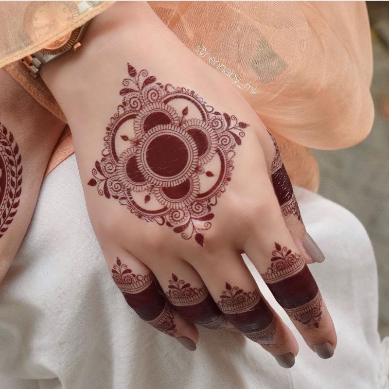 HENNA INSTAN NEW PAKISTAN BY MK MAROON/WHITE SIMPEL BRIDAL