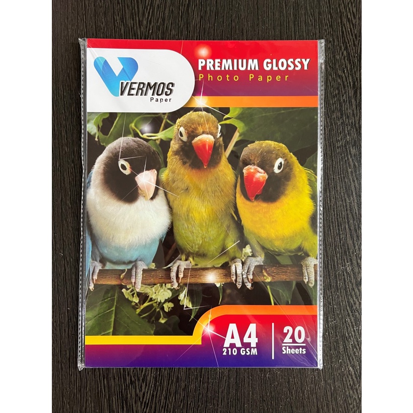 Kertas Foto Vermos Glossy Photo Paper A4 120 / 185 / 210 / 230 / 265 gsm