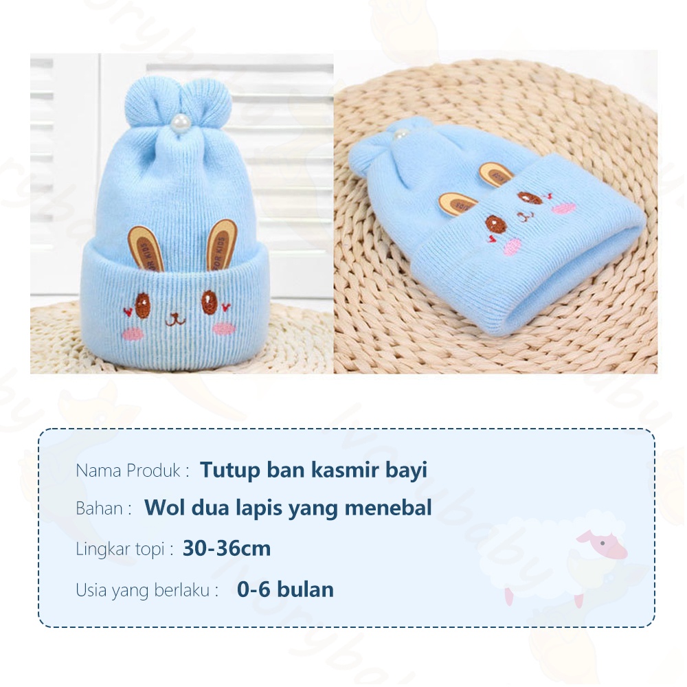 Ivorybaby Topi kupluk bayi anak kids hat Kupluk bayi rajut motif kelinci