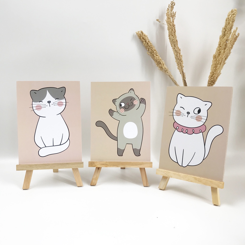 HIASAN DINDING KUCING CAT WALL DECOR 15x20CM KUCING LUCU PAJANGAN KAYU DEKORASI KAMAR RUMAH