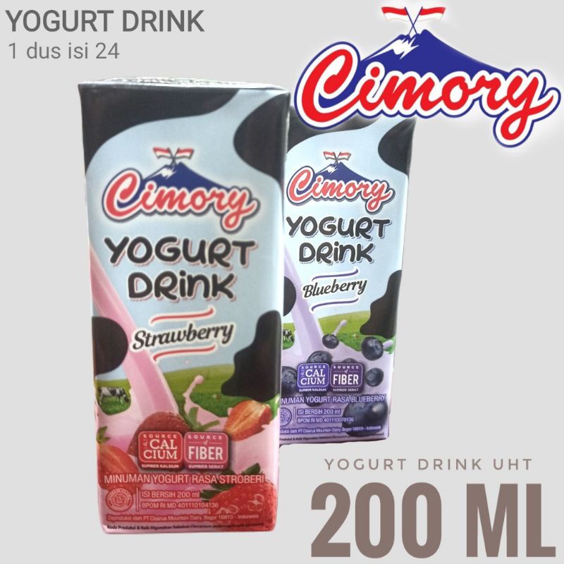 Cimory yogurt uht 200ml strawberry blueberry khusus gosend