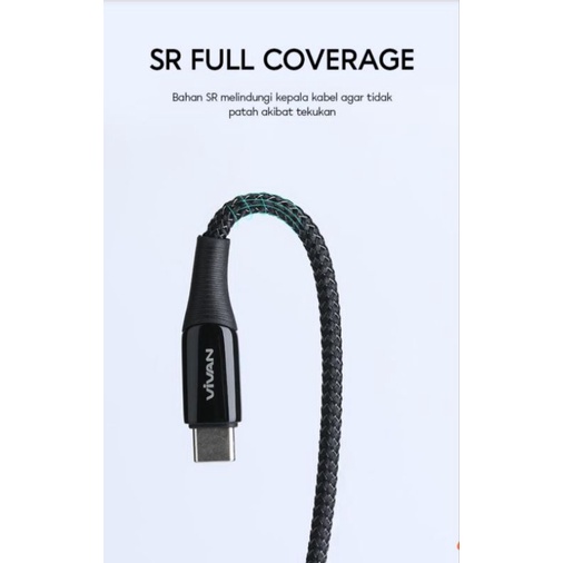 KABEL DATA TYPE C QUICK CHARGING 40W SMART DIGITAL DISPLAY VIVAN VIC100