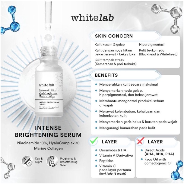 WHITELAB Brightening Series | Body Serum | Serum | Toner | Face Wash | Day Cream | Night Cream