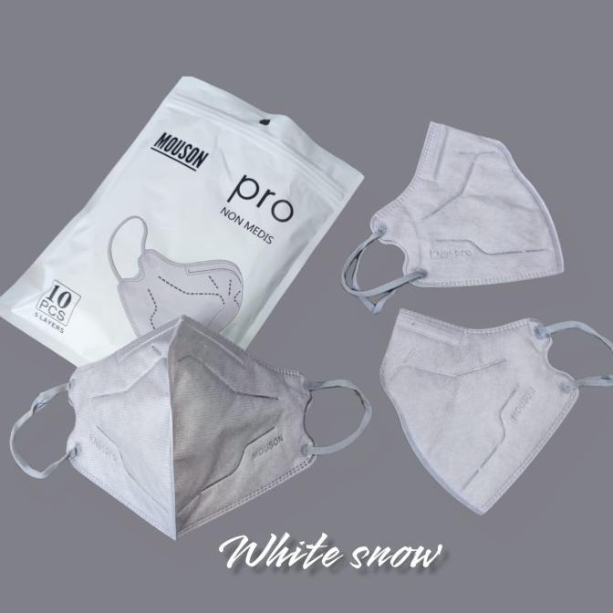 WHITE SNOW PRO KN95 MOUSON 5PLY MASKER KN95 PRO KOREA MOUSON GREY t-originalsby Ayo Order